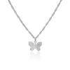 Choker Necklace Lovely Golden Silver Plated Butterfly Necklace Short Women Summer Holiday Romantic Gift Jewelry Wholesal