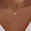 Choker Necklace Lovely Golden Silver Plated Butterfly Necklace Short Women Summer Holiday Romantic Gift Jewelry Wholesal