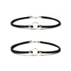 Choker Necklace Velvet Satin Copper Geometric Circle Black For Women Girl Jewelry Gift 32cm(12 5/8") Long, 1 PC