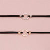Choker Necklace Velvet Satin Copper Geometric Circle Black For Women Girl Jewelry Gift 32cm(12 5/8") Long, 1 PC