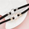 Choker Necklace Velvet Satin Copper Geometric Circle Black For Women Girl Jewelry Gift 32cm(12 5/8") Long, 1 PC