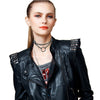 Choker Punk Rock Gothic necklaces Sexy PU Leather Heart Round Bondage Necklace Woman Jewelry Accessories