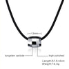 Chokers Necklaces for Men Tungsten Carbide Pendant Black Rubber Leather Rope Black Colar Unisex Trendy Jewelry