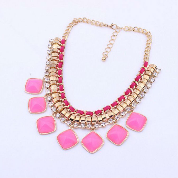 Fashion Collar Flower Power choker Vintage Bohemian Long Necklace Women Maxi big bead fine Jewelry charms collier femme