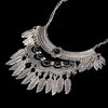 Fashion Collar Necklace Bib Chain Antique Silver Choker Turkish Gypsy Ethnic Hippy Bohemian Tibet Tribal Necklace