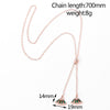 Collarbone Light Chain Sweet Necklace Sector Crystal Bijoux Femme Chain Necklace Christmas Gift
