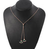 Collarbone Light Chain Sweet Necklace Sector Crystal Bijoux Femme Chain Necklace Christmas Gift