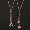 Collarbone Light Chain Sweet Necklace Sector Crystal Bijoux Femme Chain Necklace Christmas Gift