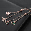 Collarbone Light Chain Sweet Necklace Sector Crystal Bijoux Femme Chain Necklace Christmas Gift