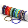 Colorful 4X6mm Glass Crystal Beaded Bracelets Rope Distance Bracelet Femmel Handmade Wrap Bracelet For women & Girls
