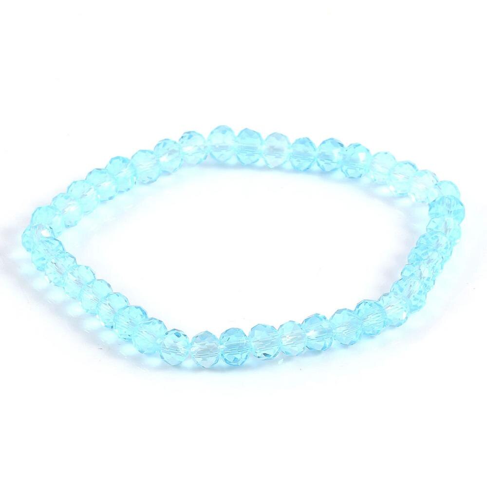 Colorful 4X6mm Glass Crystal Beaded Bracelets Rope Distance Bracelet Femmel Handmade Wrap Bracelet For women & Girls