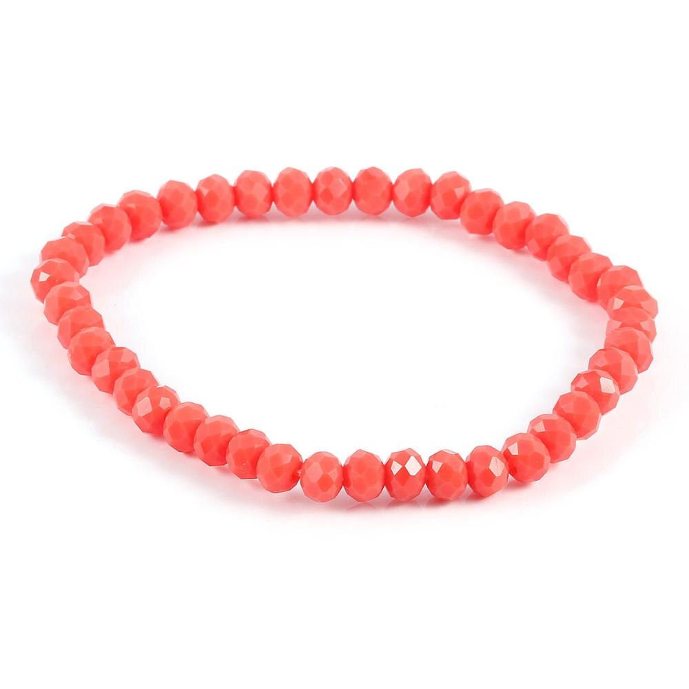 Colorful 4X6mm Glass Crystal Beaded Bracelets Rope Distance Bracelet Femmel Handmade Wrap Bracelet For women & Girls