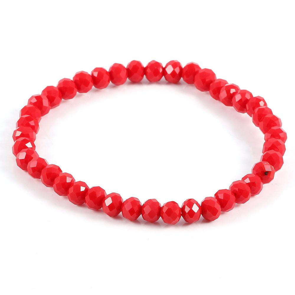 Colorful 4X6mm Glass Crystal Beaded Bracelets Rope Distance Bracelet Femmel Handmade Wrap Bracelet For women & Girls