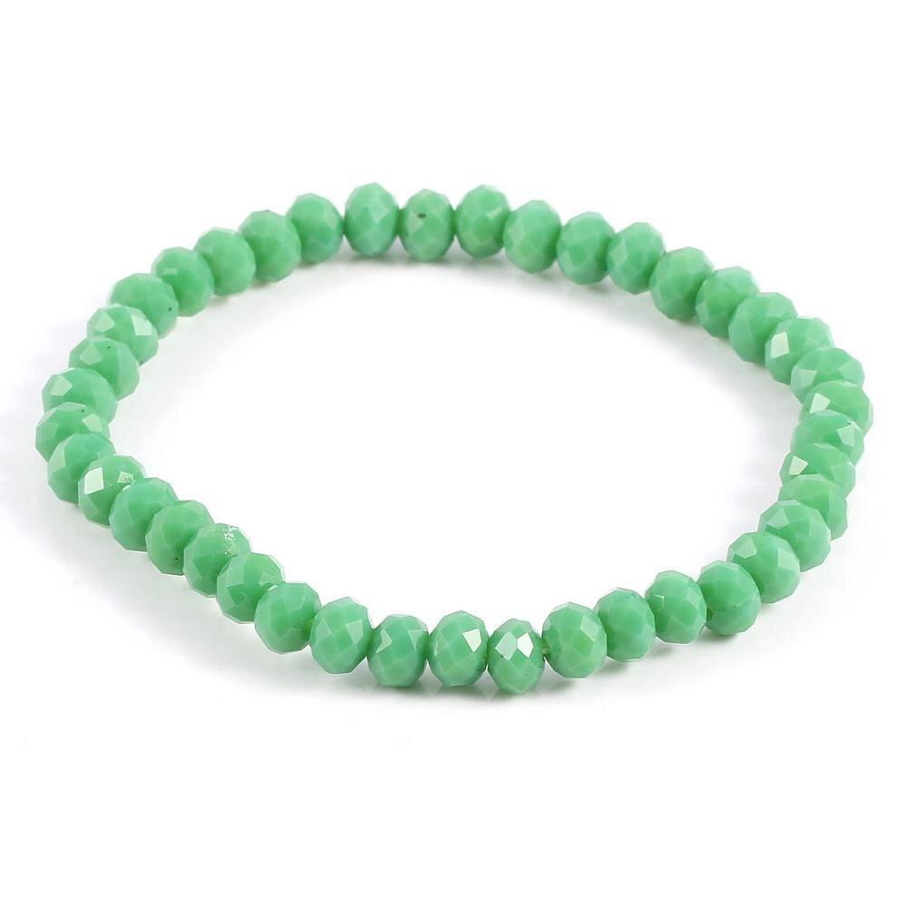Colorful 4X6mm Glass Crystal Beaded Bracelets Rope Distance Bracelet Femmel Handmade Wrap Bracelet For women & Girls