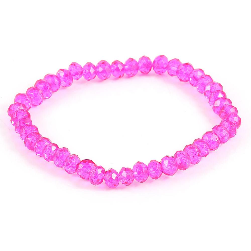 Colorful 4X6mm Glass Crystal Beaded Bracelets Rope Distance Bracelet Femmel Handmade Wrap Bracelet For women & Girls
