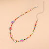 Colorful Beads Fruit Necklaces for Women Boho Handmade Beaded Cute Lemon Watermelon Choker Necklaces Girls Gift Jewelry