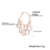Colorful CZ Crystal Drop Earrings Gold Color Geometric Tassel Huggie Hoop Earrings Women Wedding Jewelry Brincos 2022