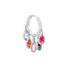 Colorful CZ Crystal Drop Earrings Gold Color Geometric Tassel Huggie Hoop Earrings Women Wedding Jewelry Brincos 2022