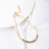 Colorful Crystal Beads Drop Anklets for Women Boho Gold Color Chain Ankle Bracelet Leg Bracelet Ocean Beach Foot Jewelry