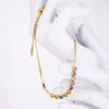 Colorful Crystal Beads Drop Anklets for Women Boho Gold Color Chain Ankle Bracelet Leg Bracelet Ocean Beach Foot Jewelry