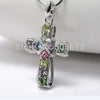 Cross Necklace Multi Color Crystal Rhinestone Pendant Necklace with 45cm Snake Chain one piece  xy121