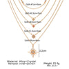 Crystal Necklaces for Women Multilayer Combo Bohemia Gold Charm Necklace Simple Stars Pendant Necklace Female Jewlery