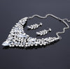 Fashion Crystal Statement Necklace & Earrings Sets for Brides Bridal Jewelry sets Wedding Costume Jewellery Accessories Women