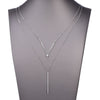 Cubic Zirconia Dress Necklace Simple Geometric Necklaces Pendant Big Triangle With Long Sweater Necklaces Jewelry 2022