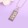 Cubic Zirconia Whistle Pendant Necklaces Hollow Crystal Necklaces For Women Long Chain Sweater Collier Jewelry Gift 2022