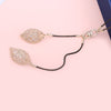 Cubic Zirconia leaves Crystal Pendant Necklace British Coffee Gold Long Neckalce For Women Wedding Party Jewelry