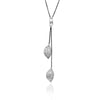 Cubic Zirconia leaves Crystal Pendant Necklace British Coffee Gold Long Neckalce For Women Wedding Party Jewelry