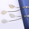 Cubic Zirconia leaves Crystal Pendant Necklace British Coffee Gold Long Neckalce For Women Wedding Party Jewelry