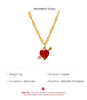 Cupid Eros Arrow Heart Pendant Necklace Simple Design Colourful Crystal Necklace For Women Romantic Love Jewelry Gift