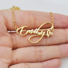 Cursive Name Necklaces For Women Exquisite Heart Letter Choker Necklaces Stainless Steel Charm Bijoux Femme Party Gifts