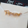 Cursive Name Necklaces For Women Exquisite Heart Letter Choker Necklaces Stainless Steel Charm Bijoux Femme Party Gifts