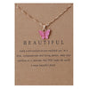 Cute Butterfly Pendant Necklace for Women Jewelry