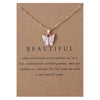 Cute Butterfly Pendant Necklace for Women Jewelry