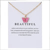 Cute Butterfly Pendant Necklace for Women Jewelry