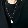 Cute Cartoon Little Duck Pendant Necklaces For Women Girls Kids Children Jewelry Christmas Gift
