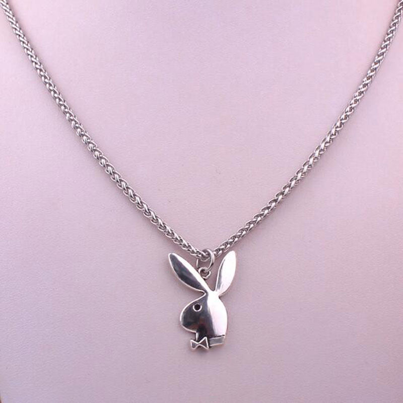 Cute Long Ear Bunny Pendant Necklaces Charm Necklace Party Aesthetic 2021 Goth Women Egirl  Jewelry Collier Femm