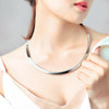 Fashion Cute Women Ladies Female Silver Gold Color Simple Thin 316l Stainless Steel Torque Neck Choker Necklace Jewelry for Sale