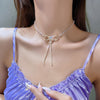 Dainty Butterfly Tassel Clavicle Chain Jewelry on the Neck 2021 Bowknot Chokers Bohemian Party Gift Prom Accessories