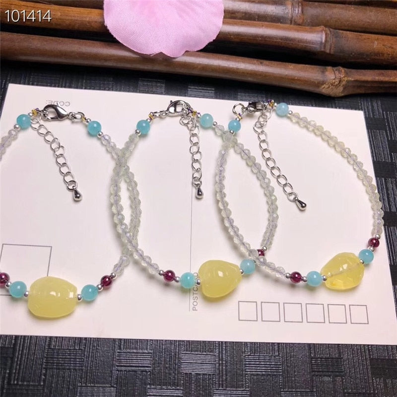 Fashion Design Pure natural faceted grape Stone Amber stone Women Fashion Bracelet Jewelry