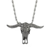 Domineering Gothic Skull Bull Head Pendants Necklace Women Men Punk Rock Neck Chain Hip Hop Jewelry Gift For Friends