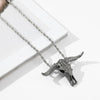 Domineering Gothic Skull Bull Head Pendants Necklace Women Men Punk Rock Neck Chain Hip Hop Jewelry Gift For Friends