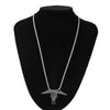 Domineering Gothic Skull Bull Head Pendants Necklace Women Men Punk Rock Neck Chain Hip Hop Jewelry Gift For Friends
