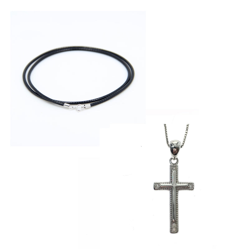 Fashion Double Cross Silver Color Cross necklaces & pendants For Women MEN S925 sterling silver jewelry Fashion choker necklace