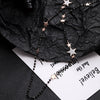 Double Layer Black Crystal Beads Necklace For Women Stainless Steel Star Choker Necklace Women's Jewelry femme Bijoux