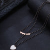 Double Layer Crystal Heart Charms Choker Necklace for Woman Seaside Beaded Bijoux Necklace Jewelry Gifts