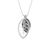 Double Layer Crystal Hollow Leaves Pendant Necklaces for Women Gold Slivery Snake Chain Long Necklace Statement Jewelry